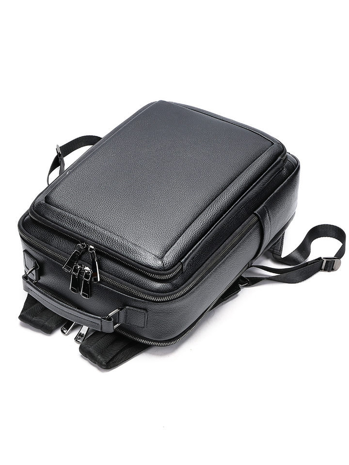 Ba lô nam da bò thật Marante 30×15×40 cm, túi đựng laptop 16 inch — Ba lô 332, Ba lô thường ngày 9008, 8486 Ba lô, Balo vân cá sấu 2283