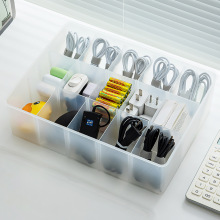 工厂桌面数据线收纳神器耳机充电器充电线整理盒分格绕线收纳盒子