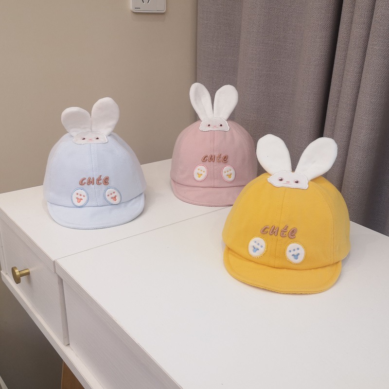 兔子耳朵鴨舌帽兒童帽子春夏季韓版遮陽帽兒童軟沿帽嬰幼兒太陽帽