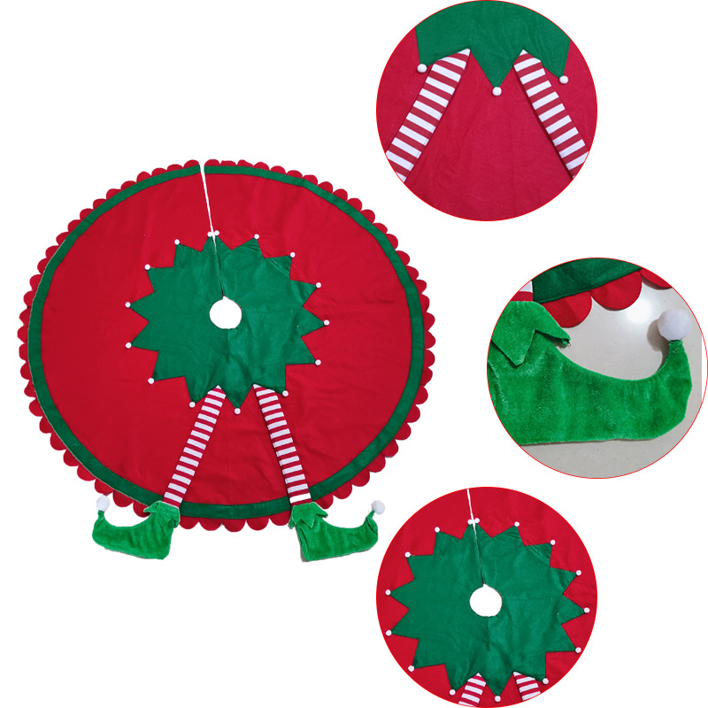 Cross-border nueva Navidad elfo pie árbol falda coche elfo pie Decoraciones de Navidad adornos de decoración de coches de Navidad