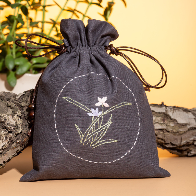 Jinhao bordado hecho a mano material de bricolaje bolsa Cordón portátil Lu bordado cosmético bolsa no Cruz puntada bolsa de almacenamiento