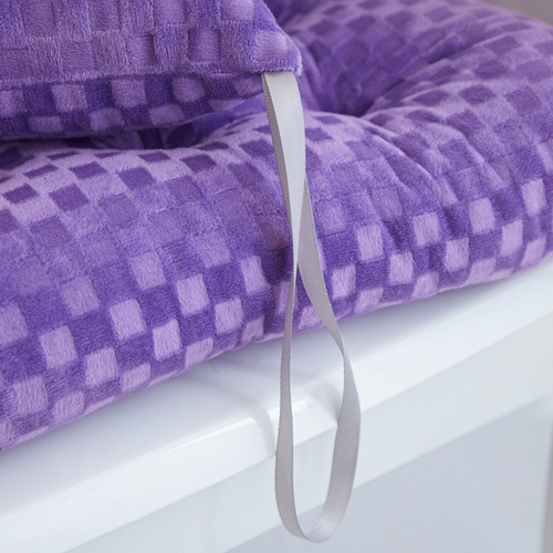 New-style pressed flower crystal velvet solid color living room chair cushion for students, home use chair with thick pad and hip protector cushion