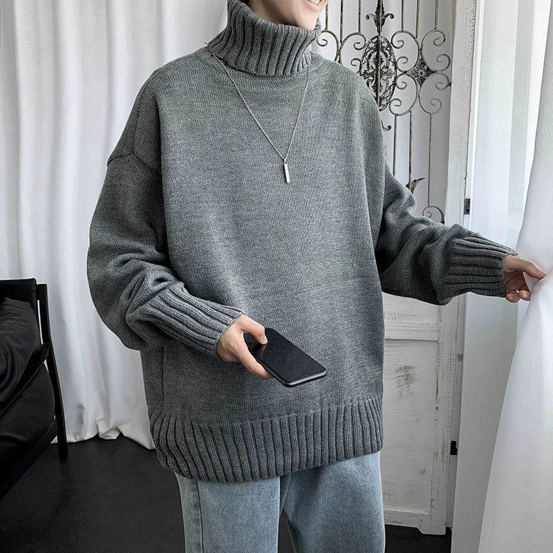 Свитер, демисезонный трендовый вязанный термобрюо для тела, oversize, для любимого, корейский стиль, увеличенная толщина