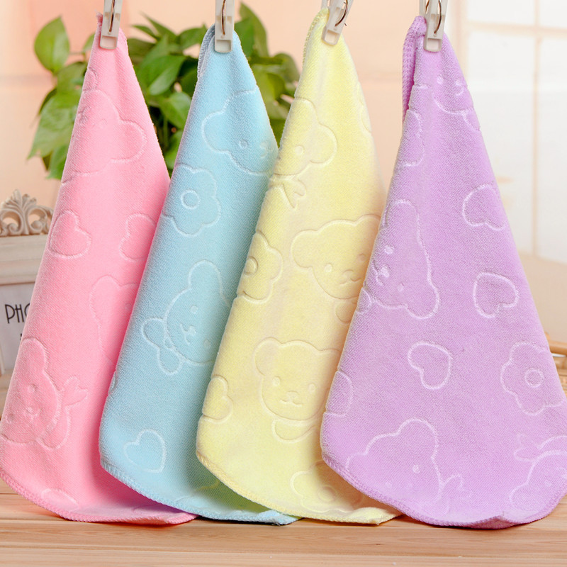Factory wholesale microfiber embossed 25*25 small square towel absorbent soft thick gift towel can add logo Factory wholesale microfiber embossed 25*25 small square towel absorbent soft thick gift towel can add logo
