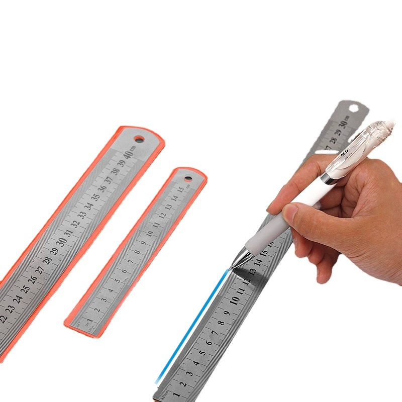 Высокоточная линейка из нержавеющей стали Деревообработка разметка линейка процесс травления студент инструмент для рисования линейка шкала линейка оптом