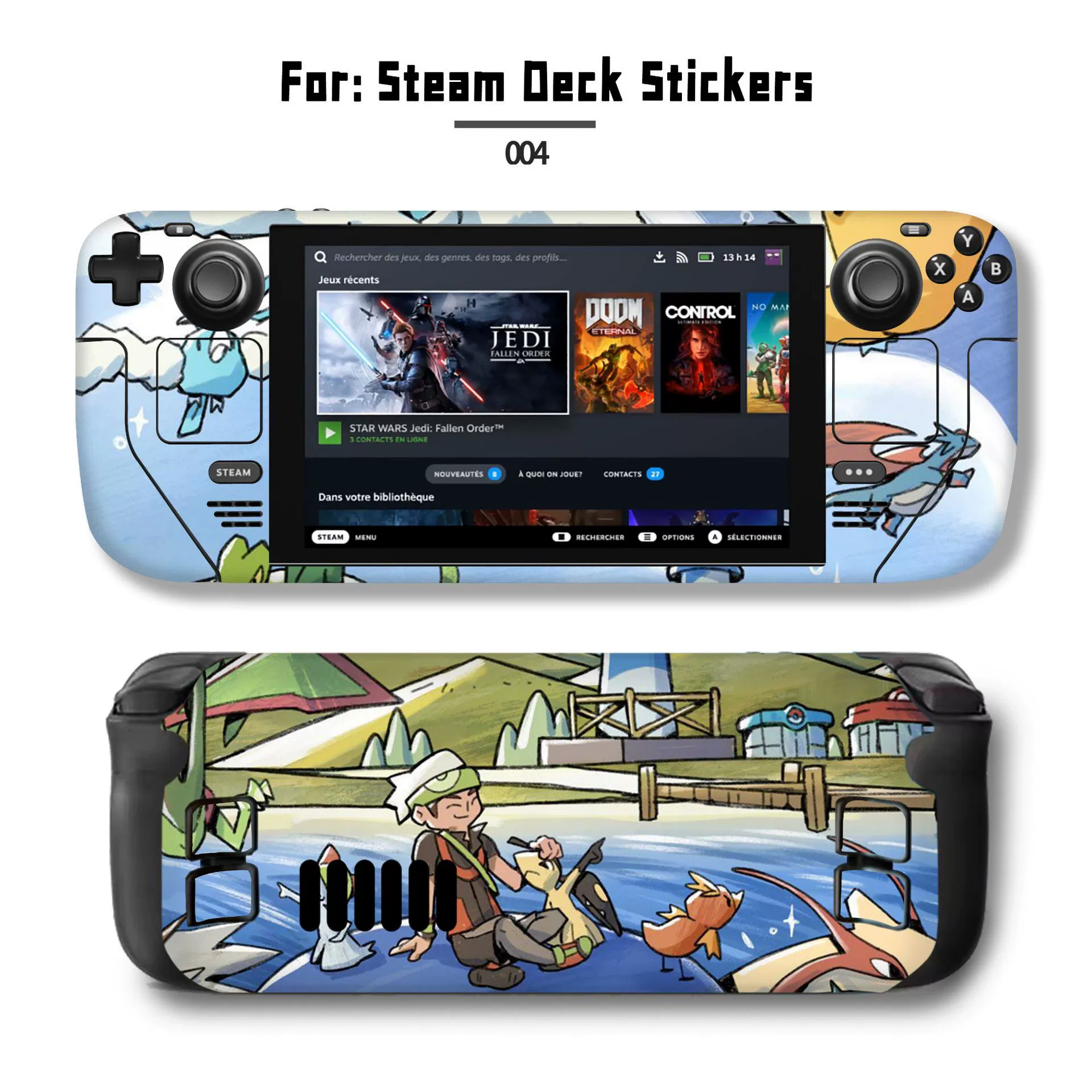 Подходит для наклейки Steam Deck, наклейка на Steam Deck Patch, Steam Panda, вручную, персональный пиксель