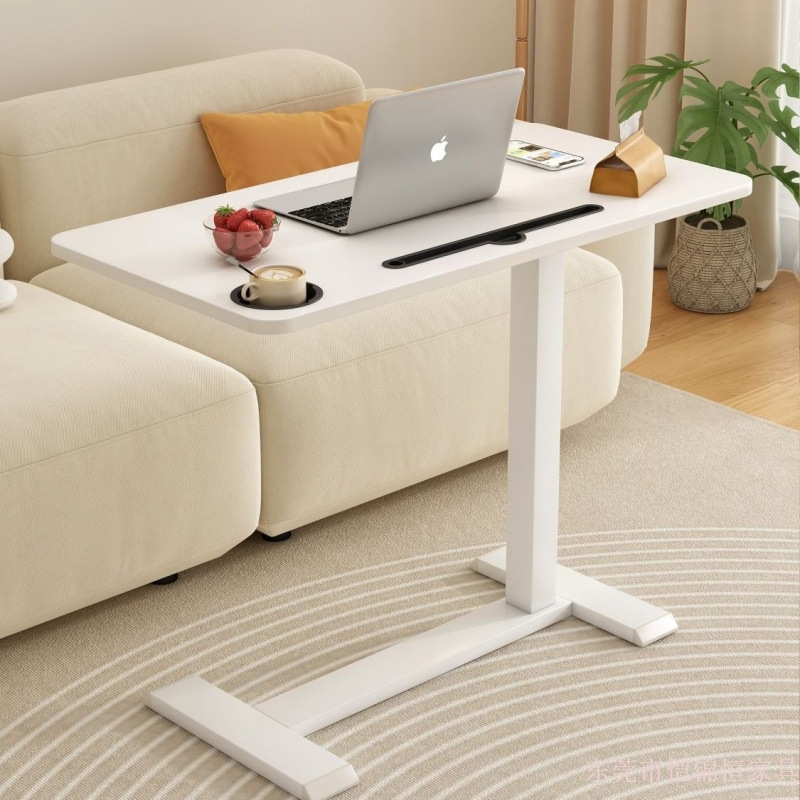 Movable computer desk for home use in the bedroom, simple multifunctional folding desk for studying and working, standing adjustable height desk Movable computer desk for home use in the bedroom, simple multifunctional folding desk for studying and working, standing adjustable height desk