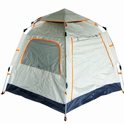 Avtomobil dam çadırları — Overnight Travel Beach Equipment - small-size-2-3-people-110110110-cloud-gray-hexagonal-tent-ground-nails-windproof-rope-storage-bag-binding-rope-single-tent