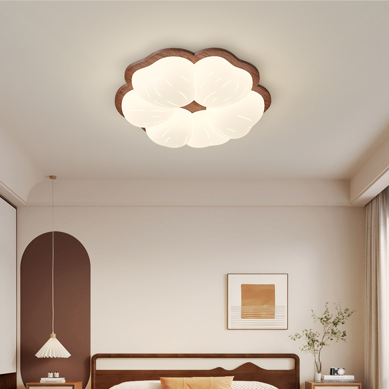 Medieval crema viento sala principal LED techo diseñador creativo simple lámpara de habitación madera lámpara de estudio dormitorio