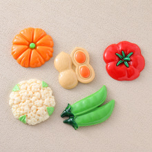 新款创意仿真食玩南瓜花菜树脂饰品配件 diy奶油胶手机壳冰箱贴片