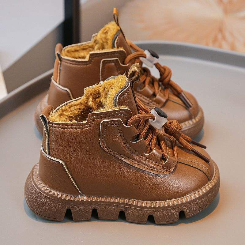 Children's Shoes 2025 Winter Shoes Extra Thick Girls' Snow Boots Fleece-Lined Thickeneded Baby Cotton Boots Boys' Boots