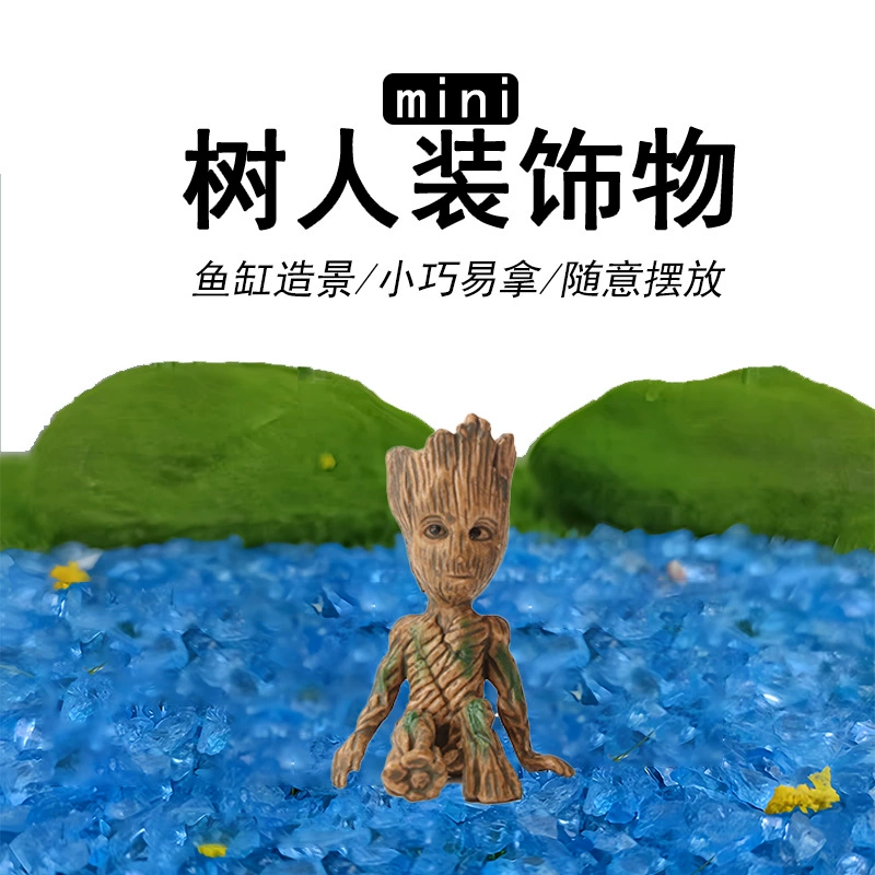 Мини-ПВХ Грут дерево человек аквариум микро-ландшафтный орнамент DIY ландшафтный орнамент украшения погружения украшения