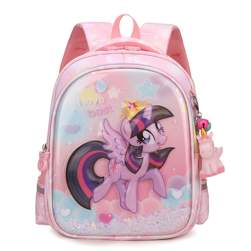 2025 nueva clase de niñas clase media clase larga carcasa dura luz jardín de infantes lindas mochila de estudiantes impermeables mochila de niños