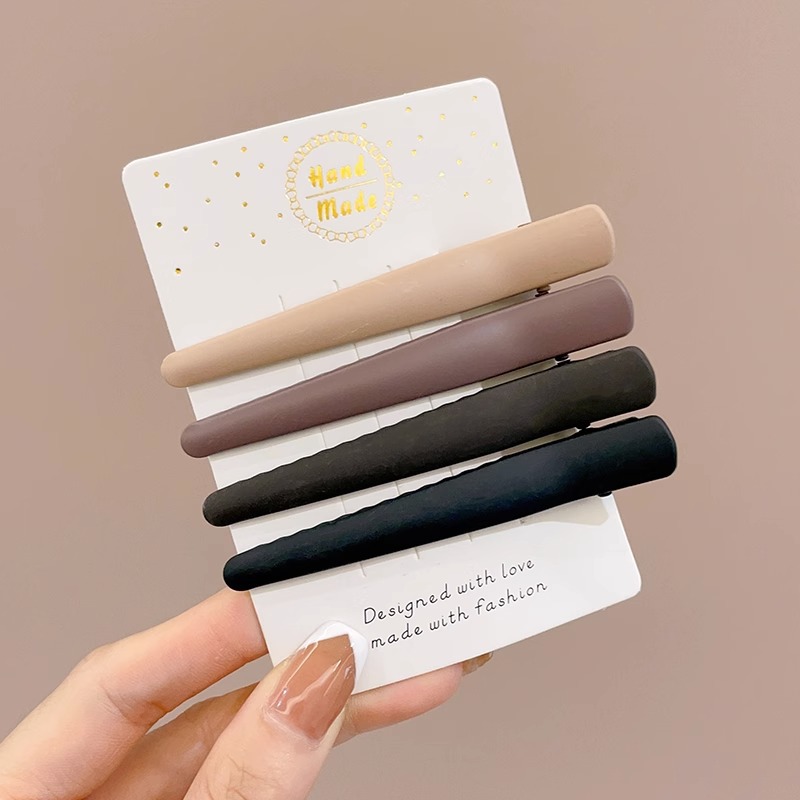 Clip de flequillo de color café con leche, pinza para el cabello estrella, prensa, accesorios para el cabello para mujer 2025, accesorios para el cabello, clips para cabello roto, clips laterales, clips bb