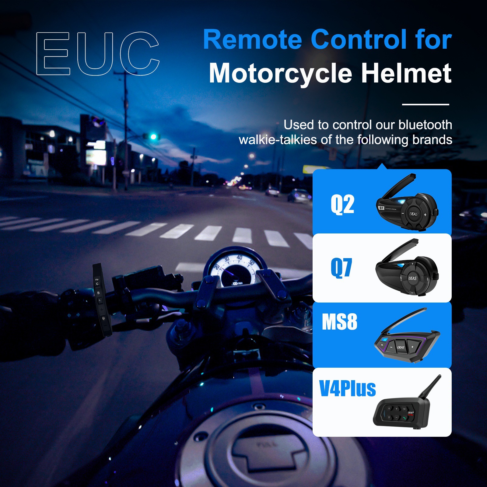 Ejeas Original V6Pro+V4Plus Motorcycle Helmet Bluetooth Headset Helmet Intercom Headset Clip Set