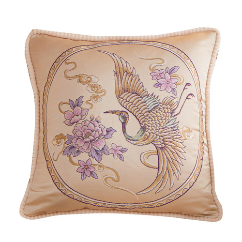 New European jacquard home retro pillowcase sofa pillow fabric bedside cushion soft bag pillow decoration