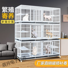 繁殖猫笼三层宠物店寄养笼多层笼子带隔断双层繁育笼猫舍子母笼子