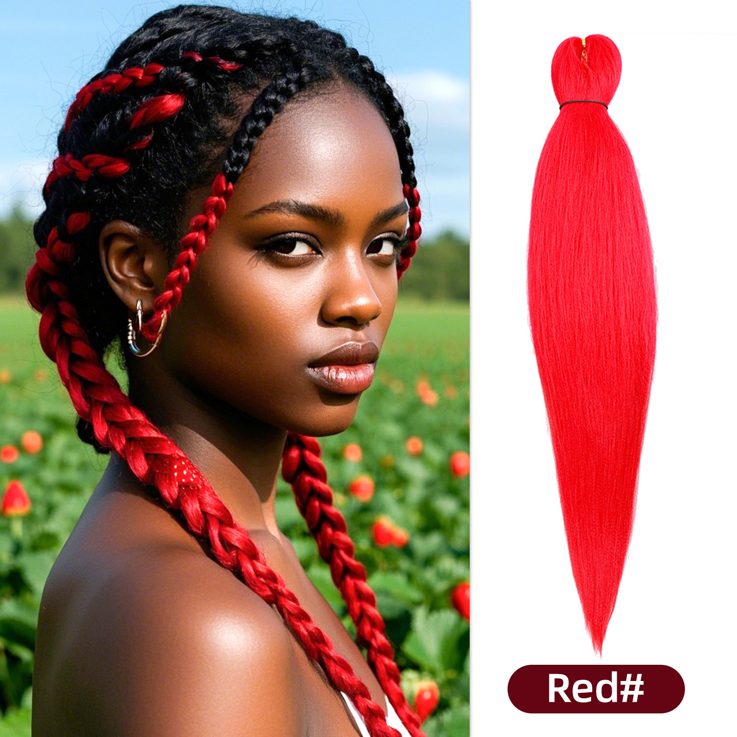 Pelucas de trenzas grandes EZ para actuaciones, populares en línea, trenzas versátiles para mujeres africanas, rastas de fibra sintética de colores al por mayor, muy vendidas en África.