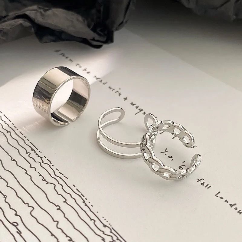 Vintage Ring For Women Minimalist Open Designer Rings Set_voghion.com