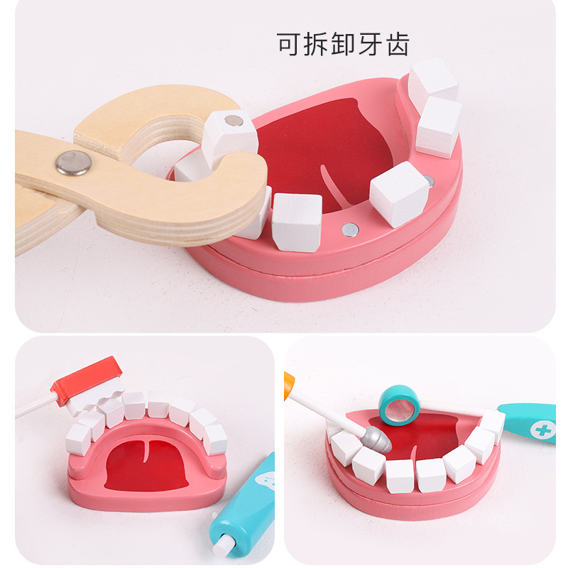 De los niños juguete médico juego casa niños y niñas inyección simulación de madera caja la medicina estetoscopio regalo al por mayor