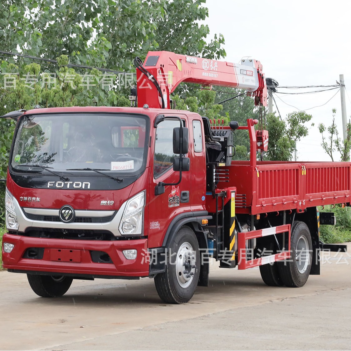 工厂批发6.3吨神百伸缩式直臂吊随车吊cargo crane随车起重运输车