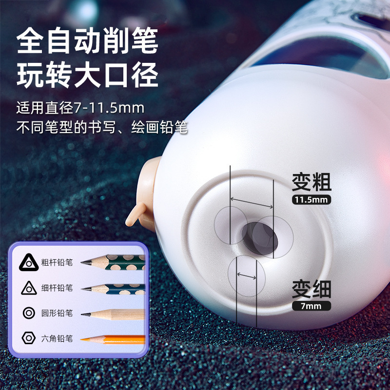 天文電動文具セット 小学生向け全自動鉛筆削り器 新学期ギフトボックスセット TZ6810|undefined