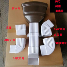 方形雨水管落水管pvc下水管别墅阳光房树脂方型管外墙室外排水管