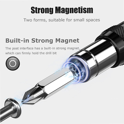 Multi-angle hexagonal handle adapter, quick-release screwdriver, quick-change electric drill driver, universal extension rod