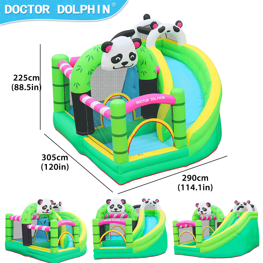 Doctor Dolphin | Inflable Castillo Panda tema de los niños trampolín inflable de los niños tobogán pequeño tobogán inflable