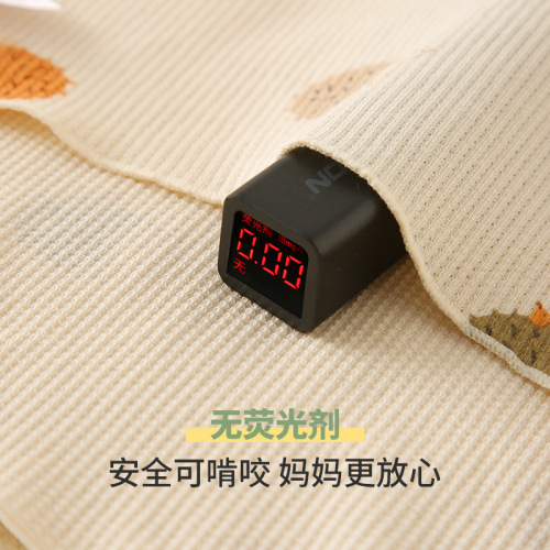 Newborn crawling suit, half-back suit, baby waffle suit, spring, autumn and summer long-sleeved jumpsuit