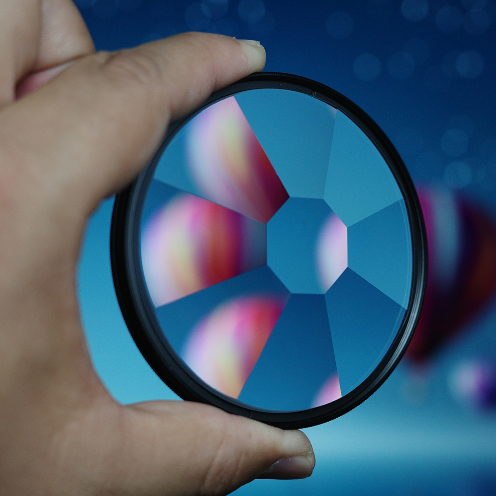 vidro caleidoscópio câmera filtro de vidro óptico