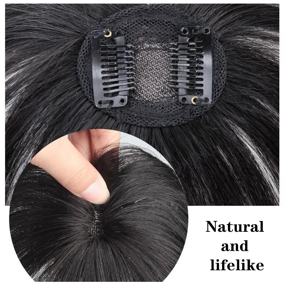 wigs ladies atmosphere middle part fluffy bangs one piece two card high temperature wire natural_voghion.com