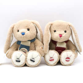 青岛厂家生产毛绒公仔  围巾情侣兔儿童玩具 生日礼物娃娃玩偶