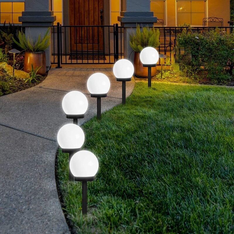 Outdoor Solar-Powered 10cm White Ball Ground Lamp for Garden Decoration, Waterproof Lawn Lamp, Garden Landscape Light, Round Ball Lamp Outdoor Solar-Powered 10cm White Ball Ground Lamp for Garden Decoration, Waterproof Lawn Lamp, Garden Landscape Light, Round Ball Lamp