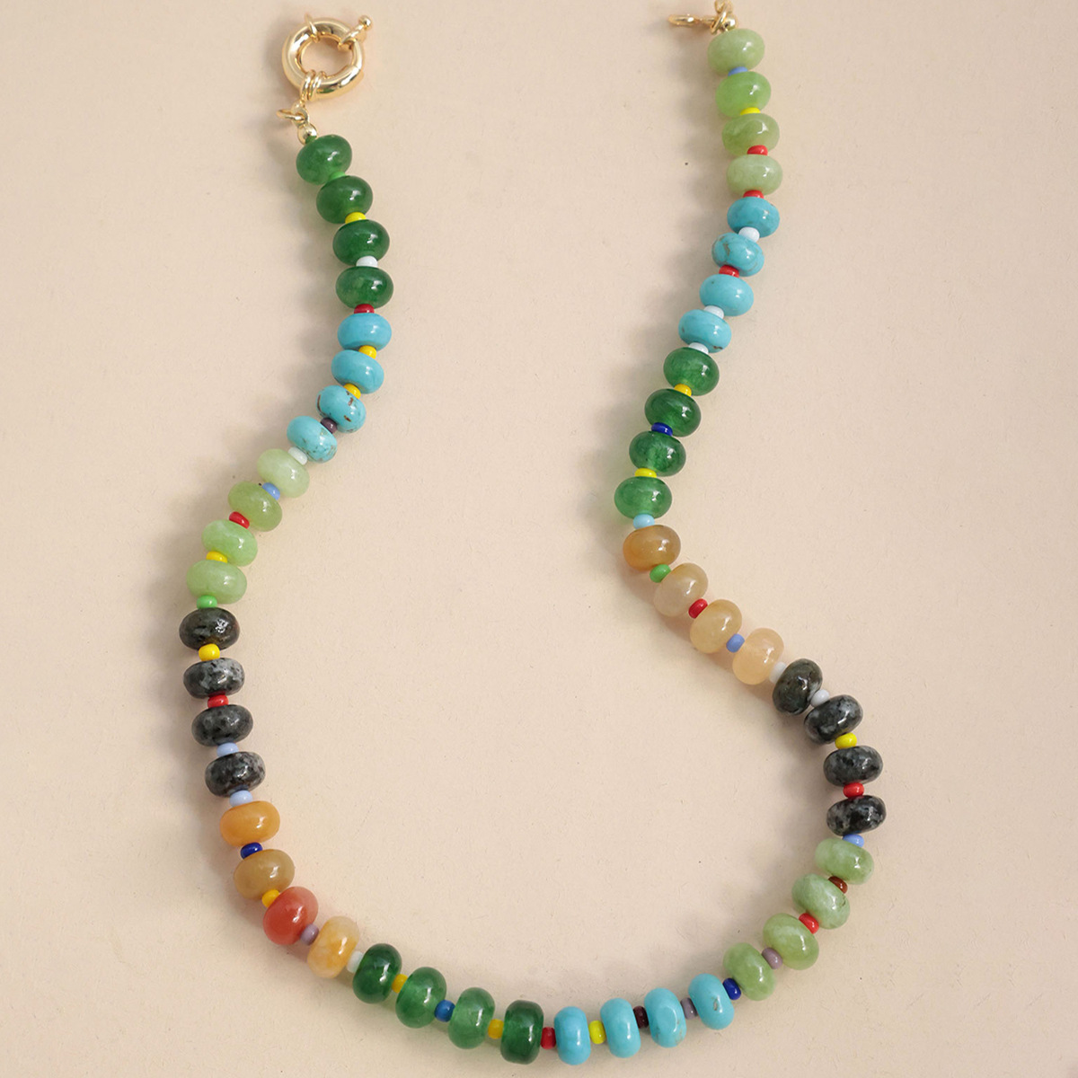 20g Weight Natural Stone, Agate Inlay Material Bracelets, Necklace Classification Casual Occasion Alloy, Agate Material Color Block, Candy Pattern Unisex Gender Vacation Style Color Block Candy Bracelets Necklace Alloy Agate Natural Stone Agate Unisex Vacation Bracelets Necklace 2