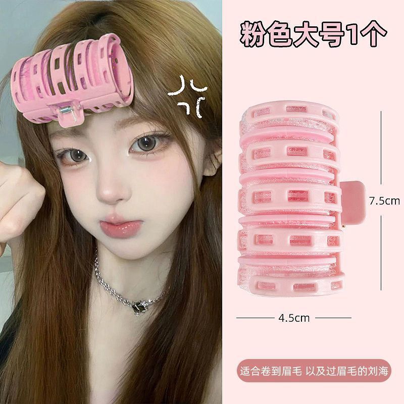 エアバングローラー、8の字バング、ふわふわカーリーヘア、フレンチスタイリングヘアアイロン、怠惰な学生カーリング、Lサイズ|undefined
