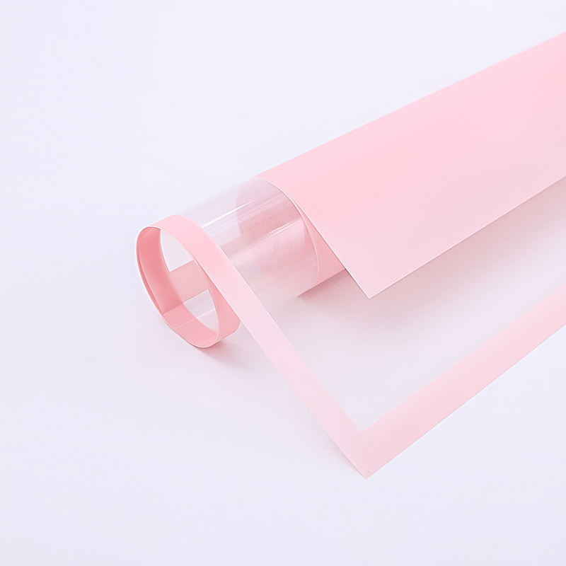 Papel de Envolver Rosa Estilo Coreano Plástico BOPP Impermeable para Ramo de Flores