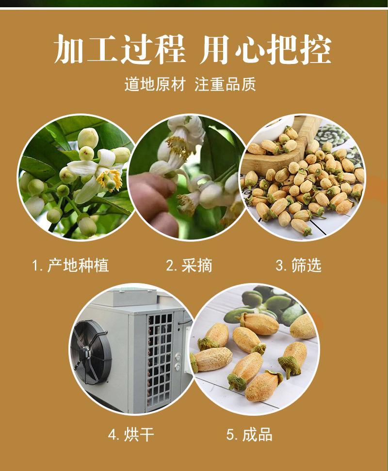 Dried Pomelo Flower (Citrus maxima) — Pure Natural Aromatic Edible Flower for Tea preparation