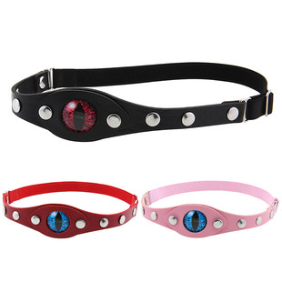 Alternative Trendy Punk Evil Flame Dragon Ball Eyes Leather Leg Ring Leg Belt Fashion Street Dance Garter Belt
