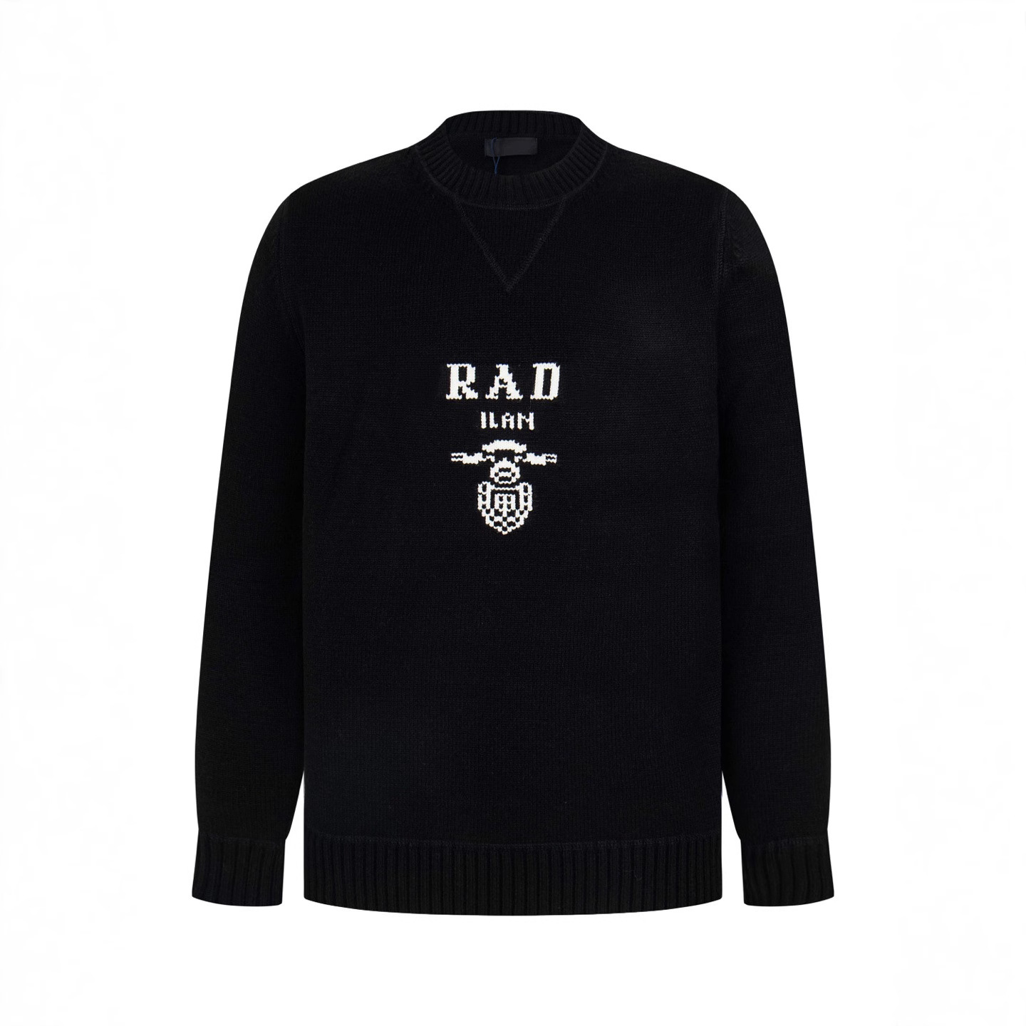 P's Autumn and Winter Round Neck Long-Sleeved Knitwear Letter Jacquard P's Logo Knitwear Men's Casual Top Woolen Knitwear
