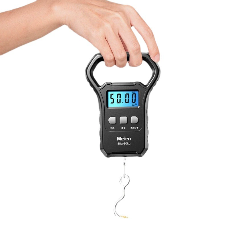 Портативные весы, цифровые весы, 50 кг, портативные высокоточные бытовые весы для экспресс-взвешивания, пружинные весы, небольшие коммерческие весы с крючком