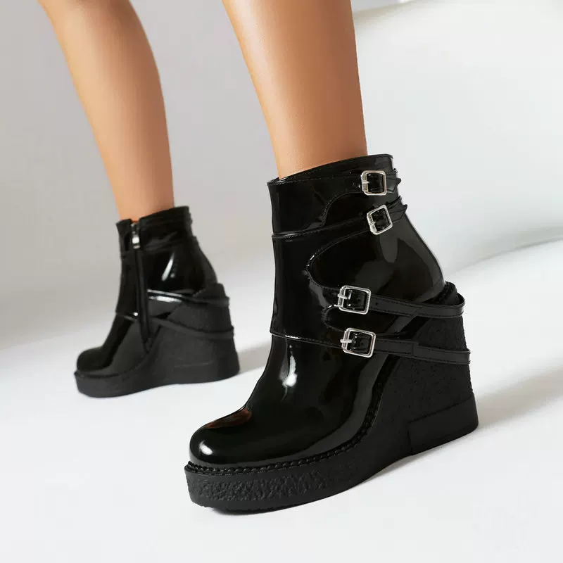 Демисезонный черный ремень, пряжка, low boots, 2024 год, 40
