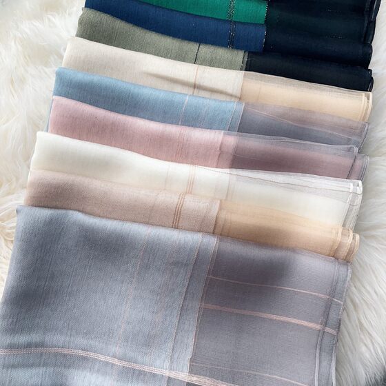 Spring and Autumn Mulberry Silk Celebrity Long Silk Scarf Simple Elegant Mother's All-match Scarf Fashion Clothing Collocation