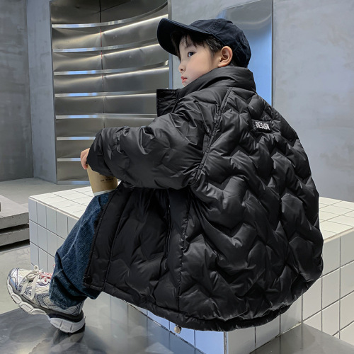 Boys Thickened Jacket Winter Down Jacket  New Medium and Large Children White Duck Down Fashion Winter Lightweight Top