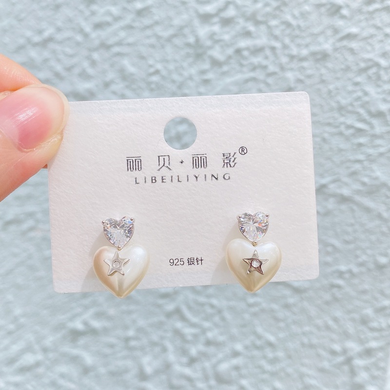 Liyin/Libeliying 新しいパール蝶のイヤリング女性のためのライト高級優しい気質シンプルなイヤリングシルバー針イヤリング|undefined