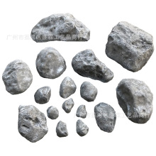 园林造景装饰 仿真石头景观浅灰色玻璃钢石头 石头 树脂石头