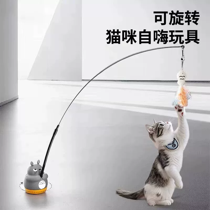Telescopic wear-resistant interactive toy, cat, pet