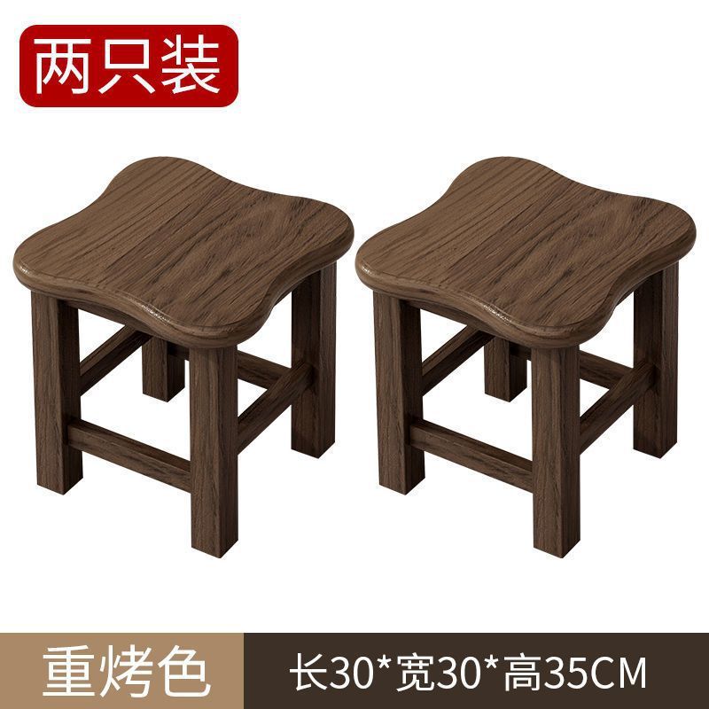 原木实木小圆凳子家用凳木头凳木板凳换鞋凳矮凳吃饭凳茶几客厅凳|undefined