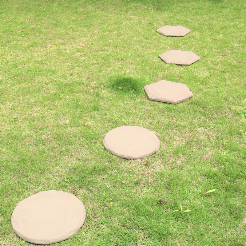 Piedra Decorativa de Paso para Jardín de Resina Antideslizante para Césped y Patio