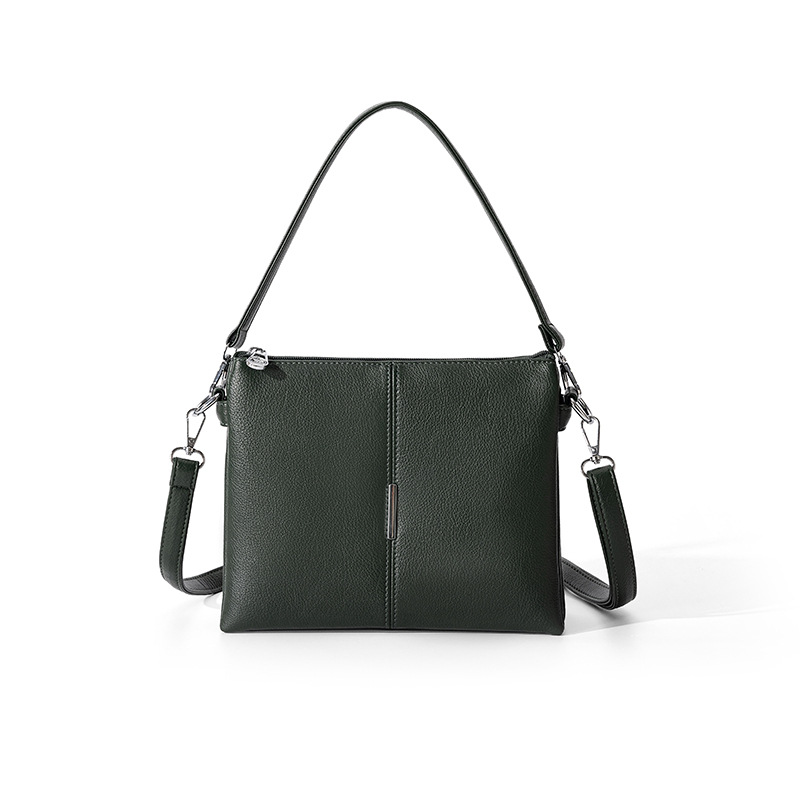 Bolso transfronterizo de gran capacidad, bolso de hombro de mujer, bolso de mano, bolso de brazo con cremallera cuadrada de tres capas de cuero PU image 9